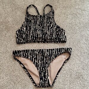 Kona Sol Zebra Print Bikini Set